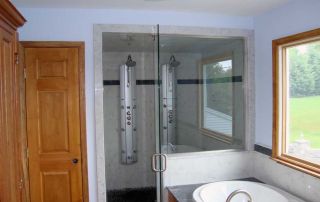 Shower renovation with bathtub