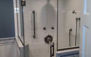 Half glass shower remodel